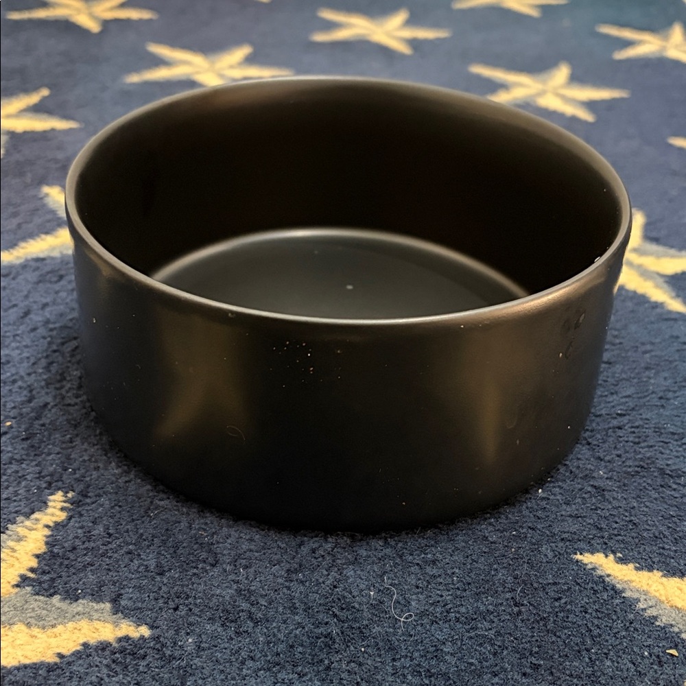 Set of 3 black stoneware bowls